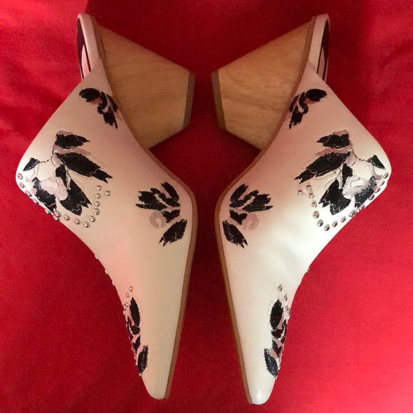 BRAND NEW DOLCE VITA BEADED LEATHER MULES 8 - Picture 7 of 8